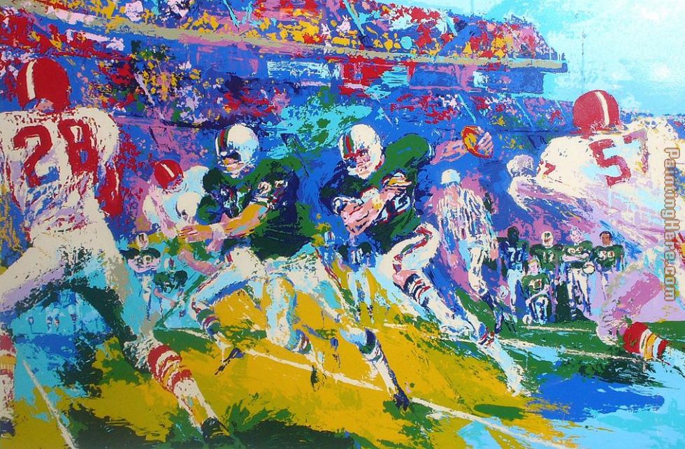 Rushing Back painting - Leroy Neiman Rushing Back art painting